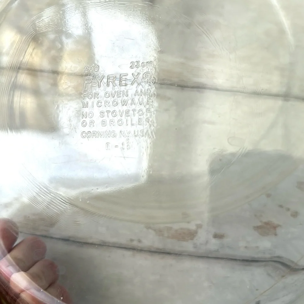Pyrex 9in Clear Glass Pie Plates Pans Dish Set of 2 Baking Dishes